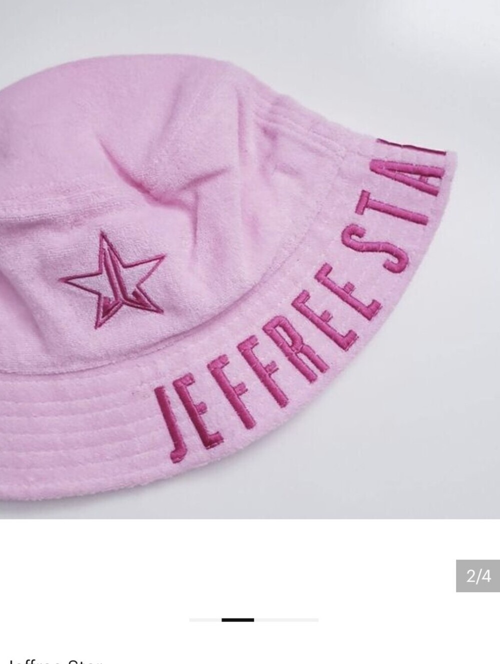 Jeffree Star  Pink Embroidered Bucket Hat